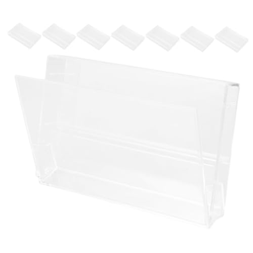 Cabilock 8Pcs Retro Clear Cassette Storage Box Compact Organizer for Audio Tapes with Note Holder Portable Cassette Case for Home Office and Travel
