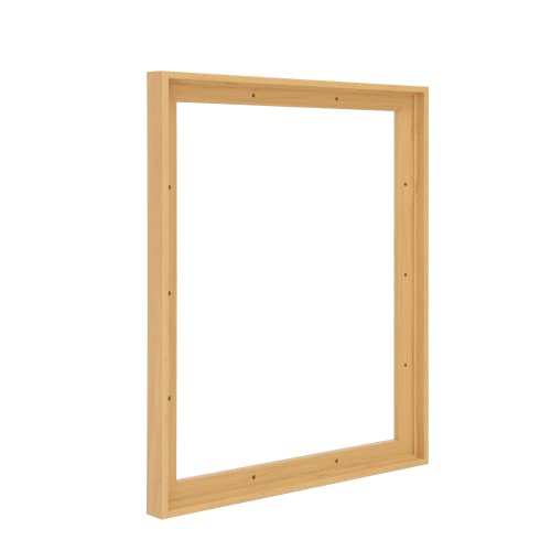 Floater Frame For Canvas Paintings, Wood Panels, Canvas Panels & Stretched Canvas Boards. Floating Frame Fits 5/8", 3/4" & Max 7/8" Deep Artwork & Mounted Photo Prints (Light Maple, 30 X 40 Inch) #TOP12