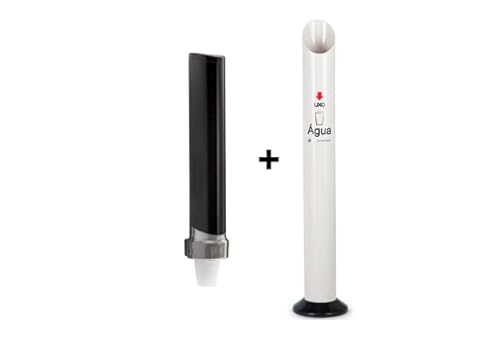Kit Porta Copos Easy Flex Preto + Lixeira Para Copos 180/200Ml