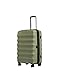 ANTLER - Juno Hard Shell Medium Suitcase - Durable, Lightweight & Expandable, 4 Spinner Wheels - Adjustable Handle, TSA Lock, 68cm - Olive Green