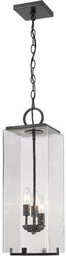 Z-Lite 592CHB-BK Sana Outdoor Ceiling Light, 3-Light 180 Total Watts, Black