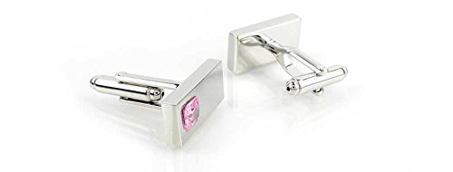 Par de Mancuernillas clásicas para hombre en plata miniatura 2