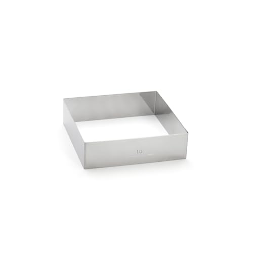 DE BUYER -3906.16 -cercle carre inox f 17 ht 4.5cm - 16cm, Argent Métallique