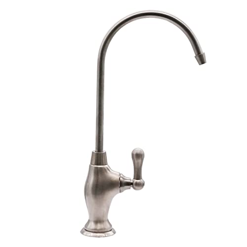 Image of Westbrass D2033-NL-20 10" Classic 1-Lever Handle Cold Water Dispenser Faucet, Stainless Steel