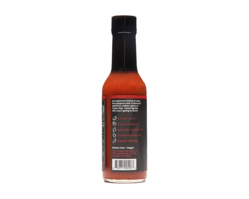 Ancho Masala Scorpion Reaper Hot Sauce By Bravado Spice Gluten Free, Vegan, Low Carb, Paleo Hot Sauce All Natural 5 oz Hot Sauce Bottle Award Winning Gourmet Hot Sauce