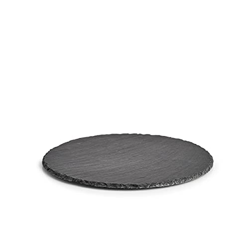 Zeller 24512 Servierplatte, rund, Schiefer, ca. Ø 30 x 0,4-0,6 cm