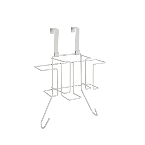 Organize It All Ironing Board Hanger with Storage, Wall-Mount/Over-The-Door, 1 Pack, White