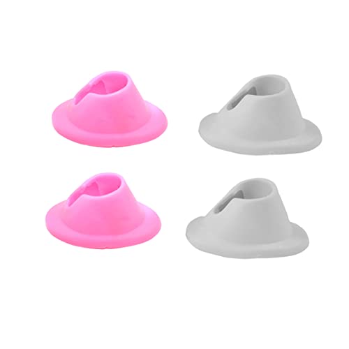BAZEITFLOW Support Pour Bouteilles De Vernis à Ongles Base De Bouteille De Vernis à Ongles 4 Pièces Rose Et Blanc Léger Polyvalent Pour Professionnels Et Usage Domestique