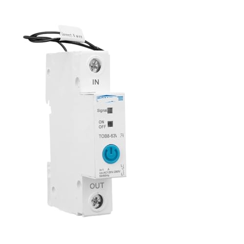 Medidor de energía monofásico inteligente con disyuntor de 63A y temporizador para riel DIN