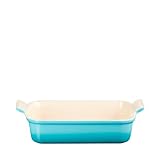 Le Creuset Rechteckige Auflaufform Tradition aus Steinzeug, 19 cm, 1.1 Liter, Karibik, 71102191700001
