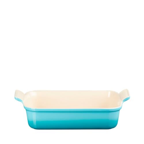 Image of Le Creuset Heritage Rectangular Dish, Stoneware, 19 cm, 1.1 litres, Teal, 71102191700001