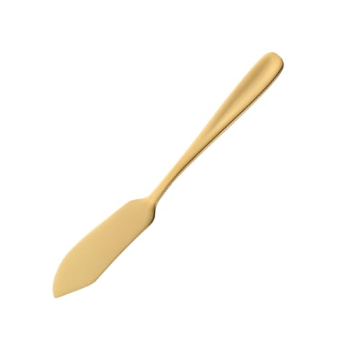SHINEOFI Couteau à Beurre et Fromage Doré Acier Inoxydable Trancheur Multifonctionnel avec Lame Tranchante pour Tartiner Beurre Crème et Confiture Outil Polyvalent pour Cuisine et Cadeau