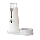 Bothyi Hamster Kettle Cage Dispenser Convenience Hygienic Hamster Water Bottle with Stand Pet Automatic Drinking Feeder for Squirrel, White