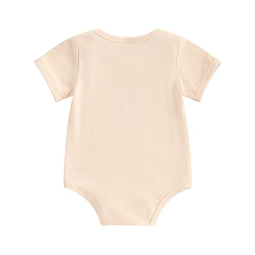 Newborn Baby Short Sleeve Western Romper Birthday Outfits Summer Casual Round Neck Cowboy Hat Print Bodysuit2