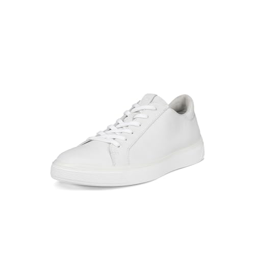 ECCO Men's Street Tray Sneaker, White, 8-8.5 M US