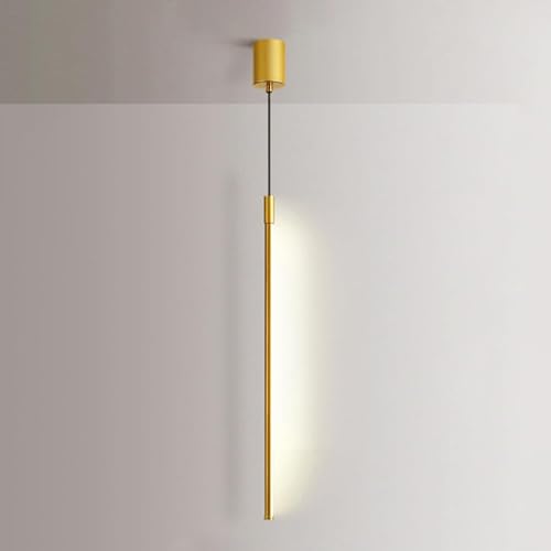 Lustre long strip LED or pour éclairage de cage d'escalier et entrée