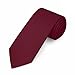Jacob Alexander Solid Color Men's Slim Tie - Burgundy Wine
