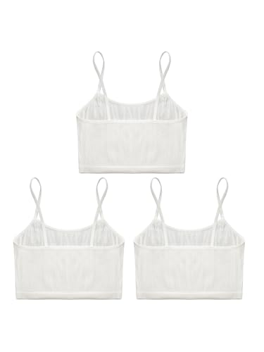 3pcs Kids Girls Crop Bra Dance Tops Yoga Gym Training Bras Ribbed Camisole Vest Gym Fitness Sport Top Underwear2