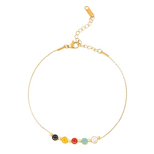 Image of Yellow Chimes Bohemian Starfish Charms Beaded Bracelet Cum Anklet for Women and Girls