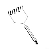 Triturador de patatas de acero inoxidable 304, herramienta de cocina trituradora de puré de patatas, para trituradora de frutas y batatas, 7 x 7 x 13,6 cm (C)