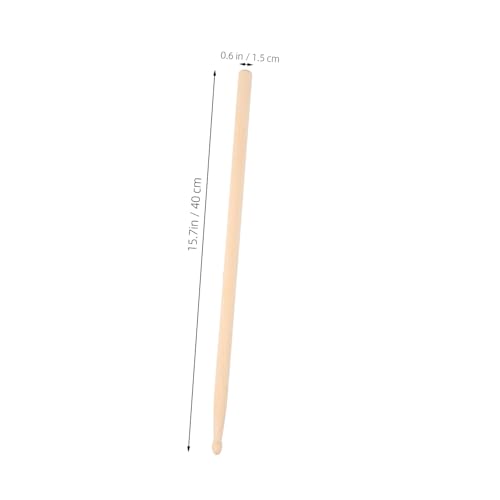 2 pares de baquetas de madera para todos los niveles: agarre cómodo, acabado liso y uso versátil para práctica y actuación, ideal para bateristas de marcha y entusiastas de la música miniatura 2