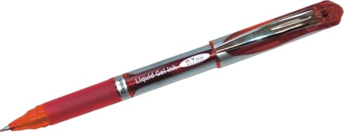 Bolígrafo gel líquido recargable rojo 0.7 mm