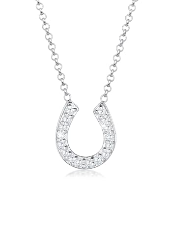 Collier fer à cheval argent Elli le cadeau idéal porte-bonheur en zircone