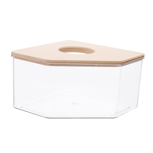 VICASKY Hamster Sand Bath Container Transparent Bathing Box for Small Pets for Hamsters Mice and Chinchillas Easy to Clean Dual Use Sand Bath
