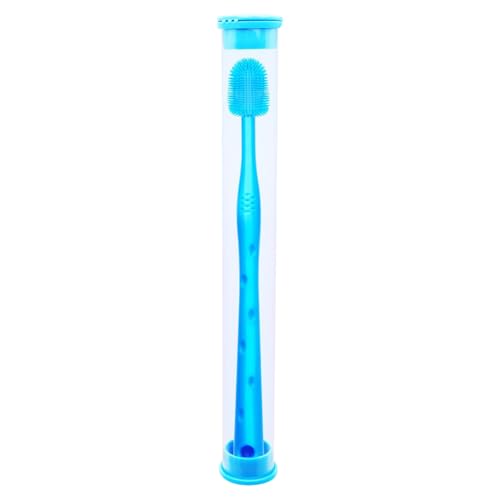 Cepillo de dientes para cachorros, 17 cm, cepillo de dientes de perro, limpieza de dientes, suave, fácil de limpiar, cepillo de dientes para el cuidado de mascotas, amplia gama de aplicaciones para