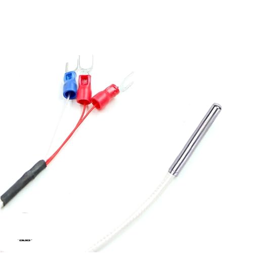 Termopar PT100 con sensor de temperatura de 5 x 30 mm y cable de tres hilos de 3m 4