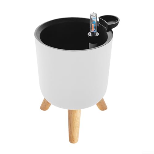 Vasi per piante autoirriganti con indicatore del livello dell'acqua, fori di drenaggio, vasi da fiori in plastica leggera per uso interno ed esterno (170 x 150 cm)