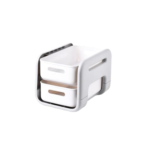 【Amazon.co.jp 限定】キッチンシンク下収納 引き出し式キッチンラック キッチン シンク下ラック 調味料ラック キッチン収納 押入れ 隙間収納 2段式 シンク下 キッチンツールラック 洗面台収納 スパイスラック (Small)