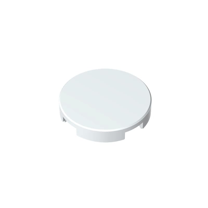 Gobricks 14769 Circular Plate Tile Round 2x2 with Bottom Stud Holder 50 Pieces GDS-611 Compatible with Lego Building Blocks Color:Milky White — image 1