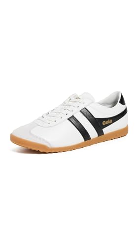 Gola Damen Bullet Leather Sneaker, Weiß/Schwarz/Gum, 11