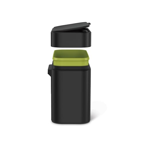 simplehuman Compost Caddy, Detachable and Countertop Bin, 4 Liter / 1.06 Gallon, Matte Black