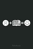  Funny Book Reading Emoticon Face Math Formula Equation Graph Notebook: Graph Paper Notebook, Grid Paper for Math and Science Students, Quad Ruled 4x4 (110 Pages, 6x9)