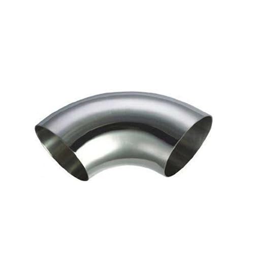 Embout d'échappement coudé 90° en inox 60/63/76mm pour raccorder deux silencieux
