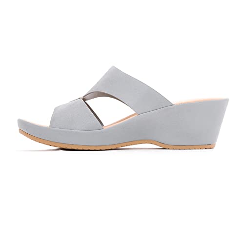 Image of Sharon Khadim's Wedge Heel Mule Slip On Sandal for Women