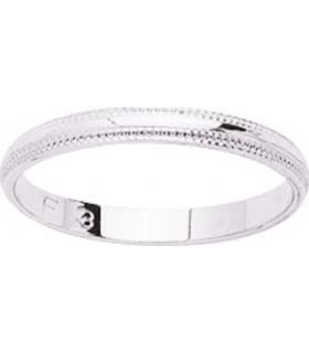 Alliance Mariage VASA Or Blanc 18 carats 2,5 mm taille 72, anneau de mariage pour homme