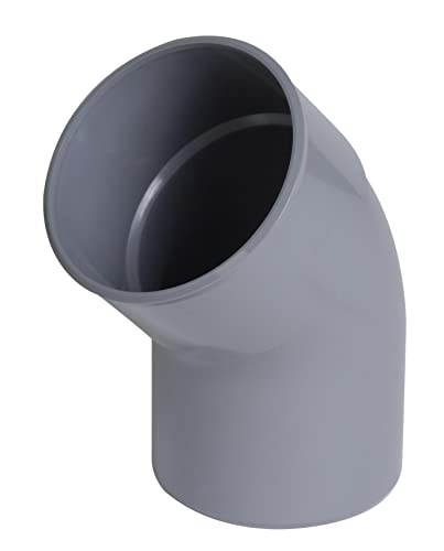 Coude NICOLL mâle-femelle 45° - PVC gris - Ø 100 mm - CT4