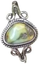925 Sterling Silver Green Serpentine Ring in Handmade Vintage Bohemian Style Gemstone Ring for Women Artisan Jewelry