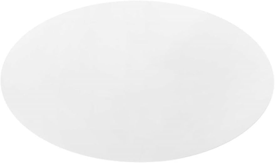 Pemberly Row 35" x 60" Oval Modern Wood Dining Table, White Lacquered Finish MDF Top, Chip-Resistant Pedestal Base, Beveled Edge, Seats 6, Contemporary Dining Room Table for Indoor Use