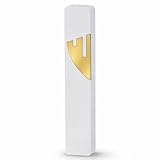 Mezuzah Case – Shin-Shaped Design Black Aluminum, up to 6