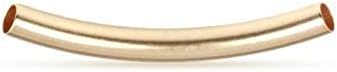 Curved Tube 14Kt Gold Filled 25x3mm (2.5mm ID) - 5pcs (10485)/1L8