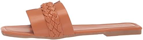 YOKI Women's Open Toe Sandal Flat, Rust, 8 | Image 7
