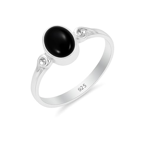 [HIMALYA QUARTZ] �u���b�N�I�j�L�X�V�R�΃����O 925 �X�^�[�����O�V���o�[�����O ���f�B�[�X �����Y �x�U���Z�b�g�����O ���i�g���W���G���[ ��i�ȃ����O �����p ���B���e�[�W �n���h���C�h�����O RB-02-BLKX-5.5