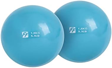 FunctionalFitness Weighted Soft Pilates Yoga Toning Ball Pair - 2 x 1.5kg
