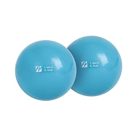 FunctionalFitness Weighted Soft Pilates Yoga Toning Ball Pair - 2 x 1.5kg Cover