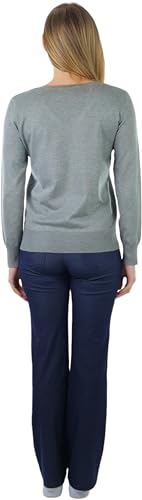 Image of ToBeInStyle Women's Classic Long Sleeve V-Neck Pullover Sweater