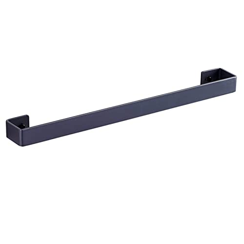 YESEFVXVT Barra de toalha montada na parede preta casa de banho de aço inoxidável toalha de toalha de toalha criativa toalheiro (50 cm)